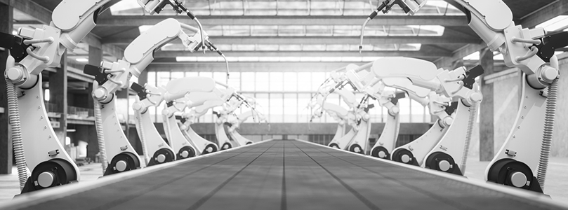 robots and conveyor belt