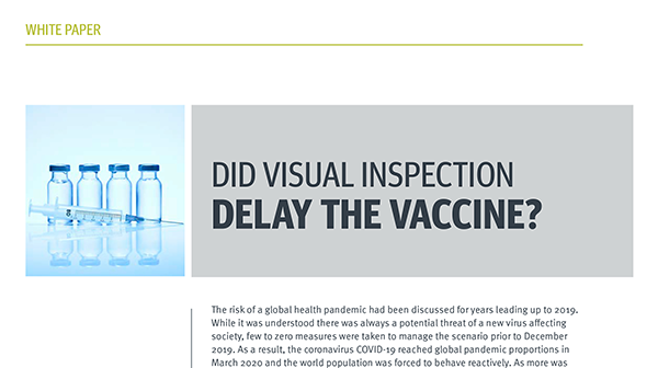 white paper cover vaccine vials visual inspection