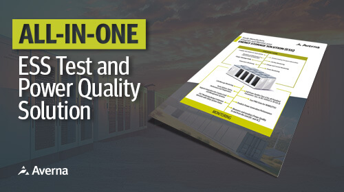 cover of a brochure about energy storage system (ESS) test and power quality solution