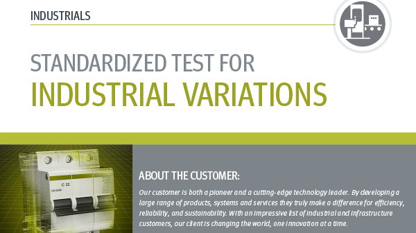 cover of a case study about standardized test for industrial variations