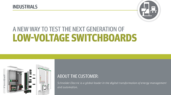 Cover of the Schneider Electric Case Study on Testing Low-Voltage Switchboards_600x336
