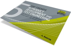 Cover des e-Books zu den 5 Trends bei Produktentwicklung und Testtechnik