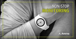 man wearing a health monitoring watch