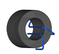 Two Turns going through the Center of the Ferrite Core - Copy