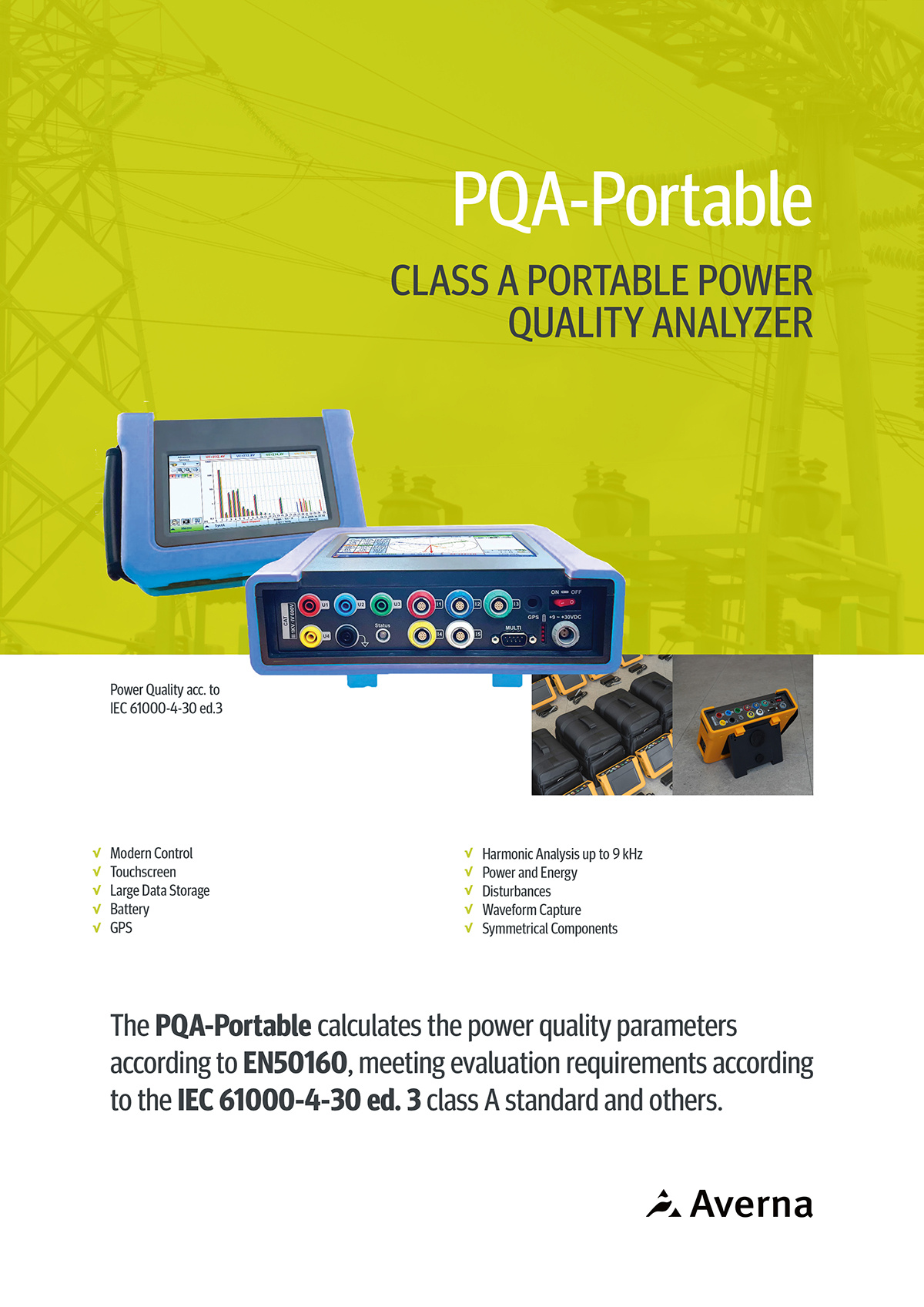 Portable Power Quality Analyzers - Brochure - PQA-Portable - Averna